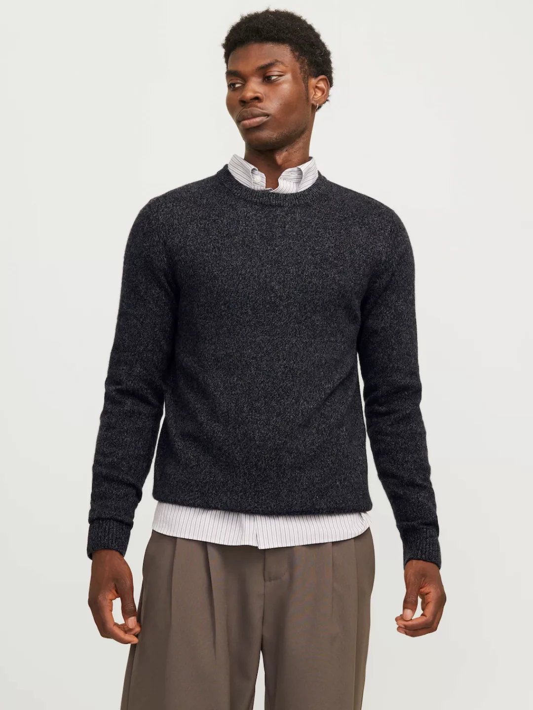 Jack & Jones Rundhalspullover "JPRCCLAMBSWOOL KNIT CREW NECK LN" günstig online kaufen