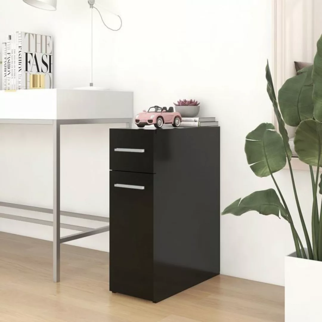 vidaXL Aktenschrank Apothekerschrank Schwarz 20x45,5x60 cm Spanplatte günstig online kaufen