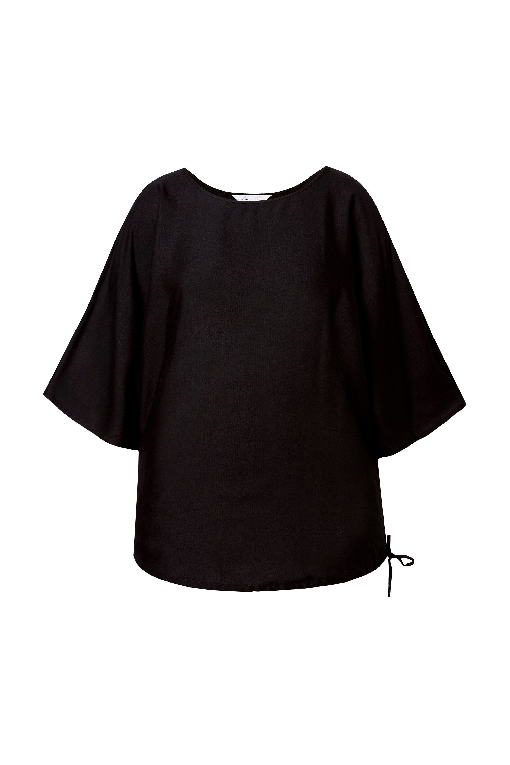 MIAMODA Spitzenbluse Blusenshirt Satin Saum-Tunnelzug günstig online kaufen