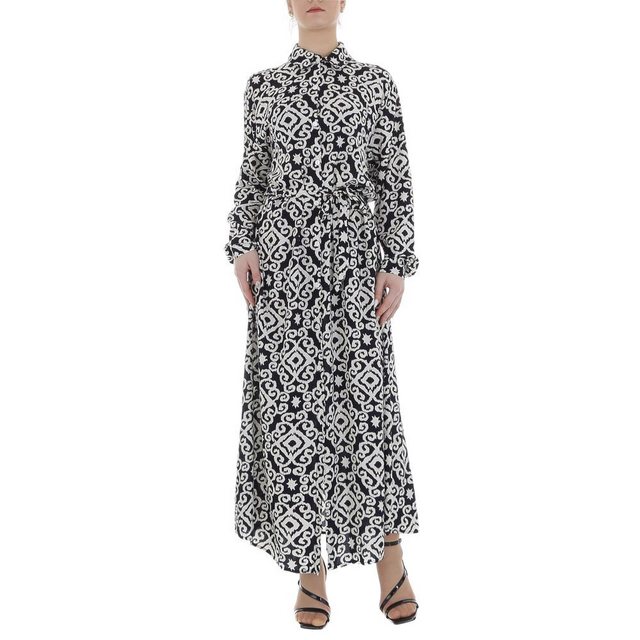 Ital-Design Maxikleid Damen Freizeit (85885219) Ornamente Blusenkleid in Du günstig online kaufen