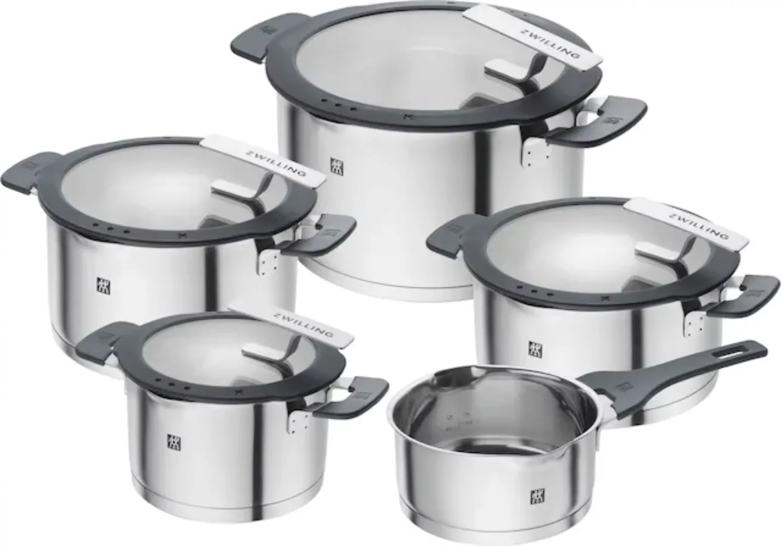 Zwilling Topf-Set »Simplify«, Edelstahl 18/10, (Set, 9 tlg., je 1 Kochtopf günstig online kaufen