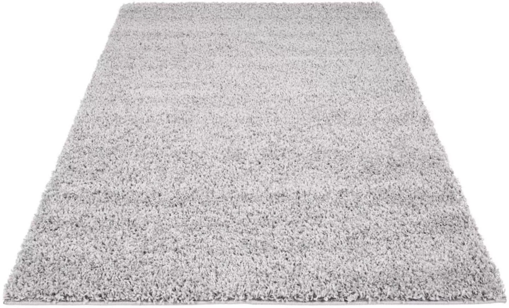 Carpet City Hochflor-Teppich »Shaggi uni 500«, rechteckig, 30 mm Höhe, Shag günstig online kaufen