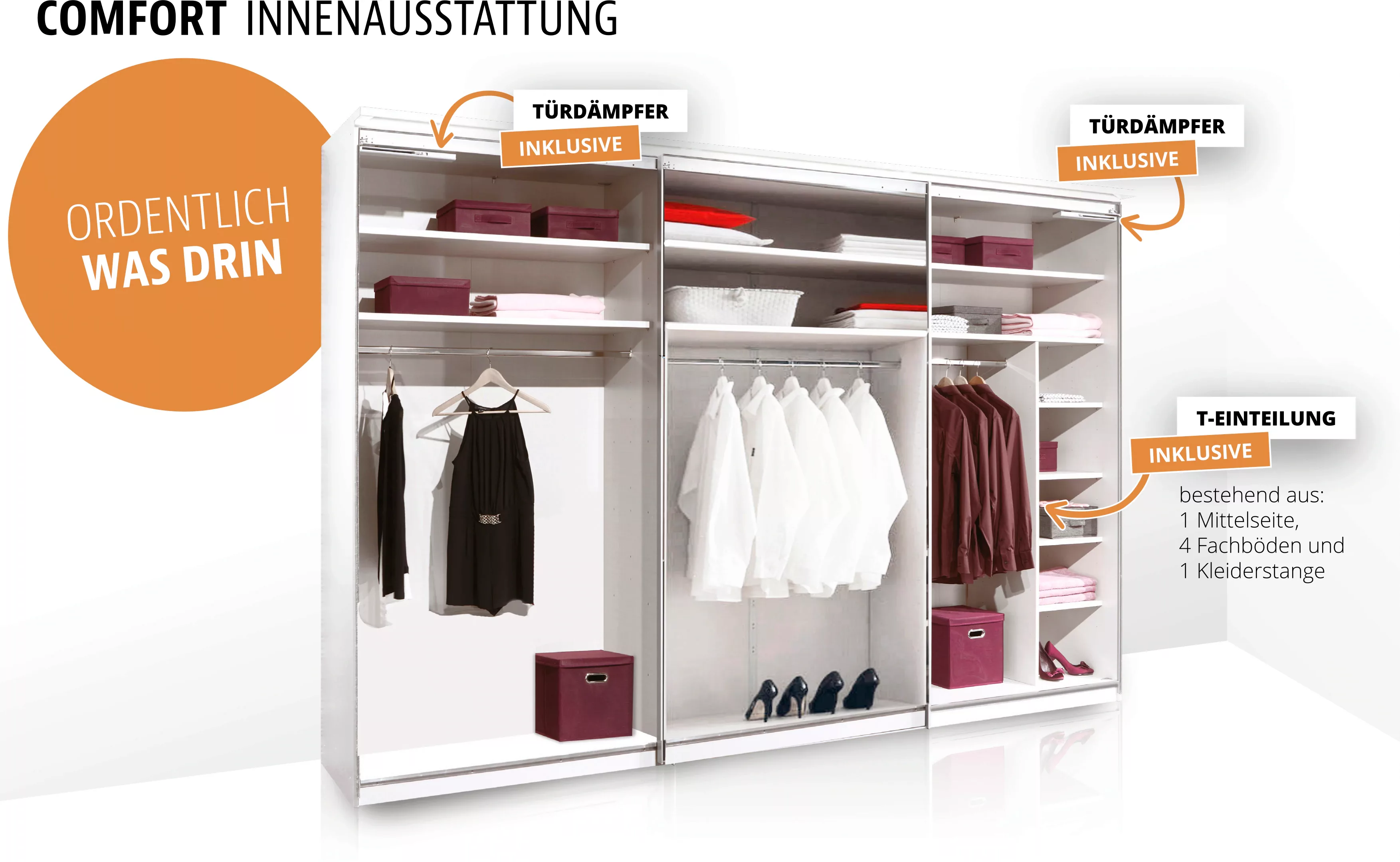 STAUD Schwebetürenschrank "Sinfonie Plus, edles Design in hochwertiger Qual günstig online kaufen