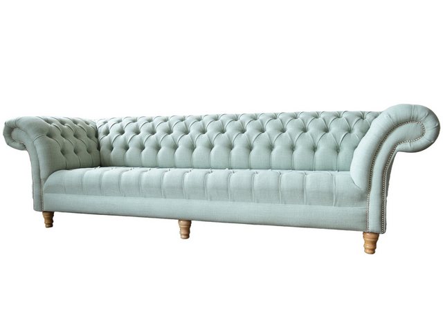 Xlmoebel Sofa Großes Sofa Chesterfield 245cm Polstermöbel 4-Sitzer Leder Te günstig online kaufen