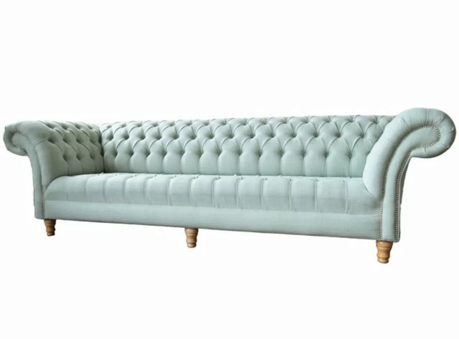 Xlmoebel Sofa Großes Sofa Chesterfield 245cm Polstermöbel 4-Sitzer Leder Te günstig online kaufen