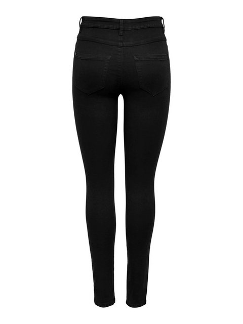 Only – Royal Tall – Schwarze Skinny-Jeans mit hohem Bund günstig online kaufen