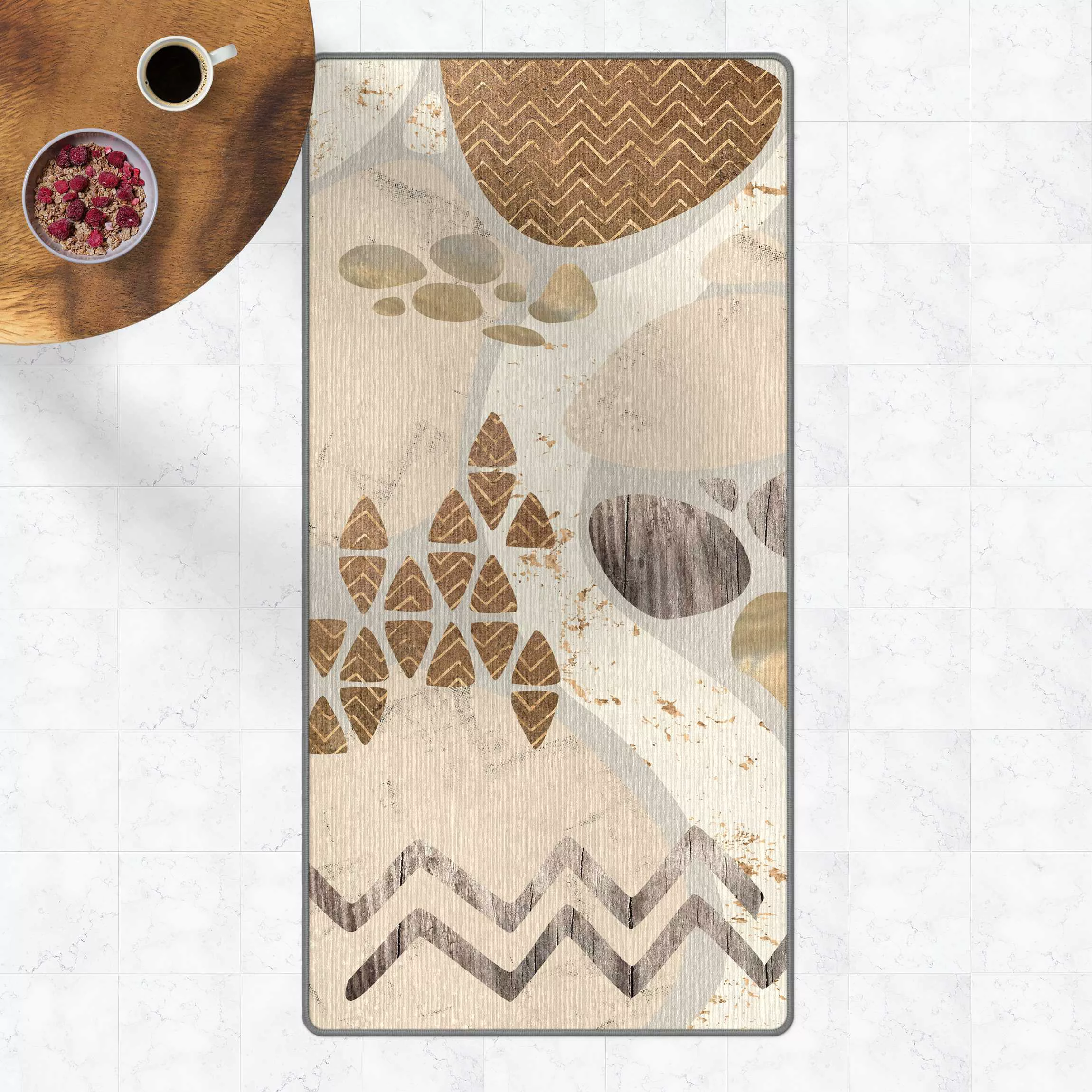 Teppich Abstrakter Steinbruch Pastellmuster günstig online kaufen