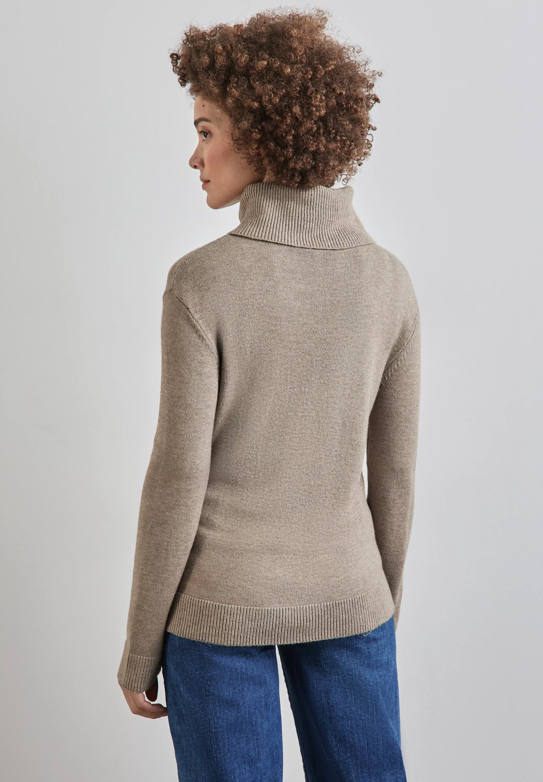 STREET ONE Rollkragenpullover, mit Knopf Details günstig online kaufen