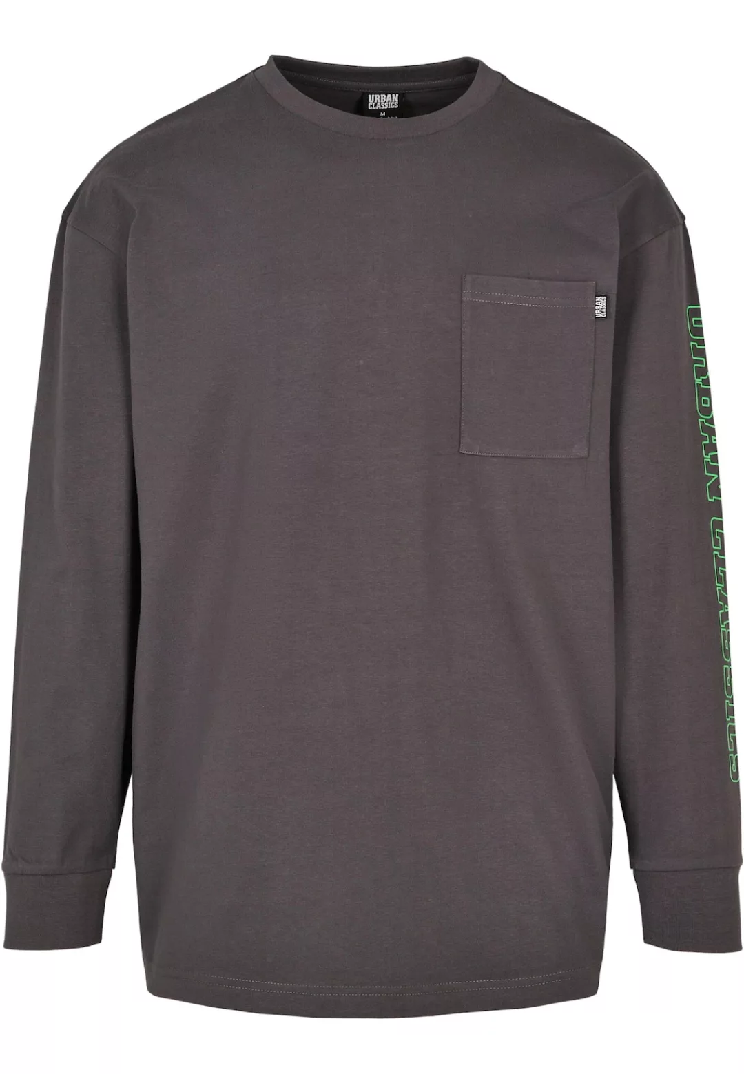 URBAN CLASSICS Longsleeve "Urban Classics Herren Neon Logo Boxy Pocket LS" günstig online kaufen