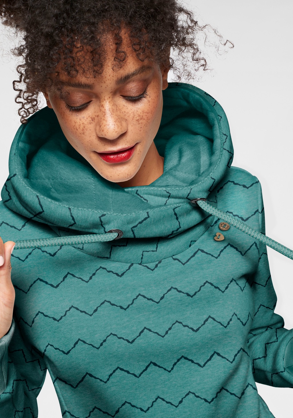 Ragwear Kapuzensweatshirt "GRIPY BUTTON CHEVRON O", Hoodie mit hochschießen günstig online kaufen