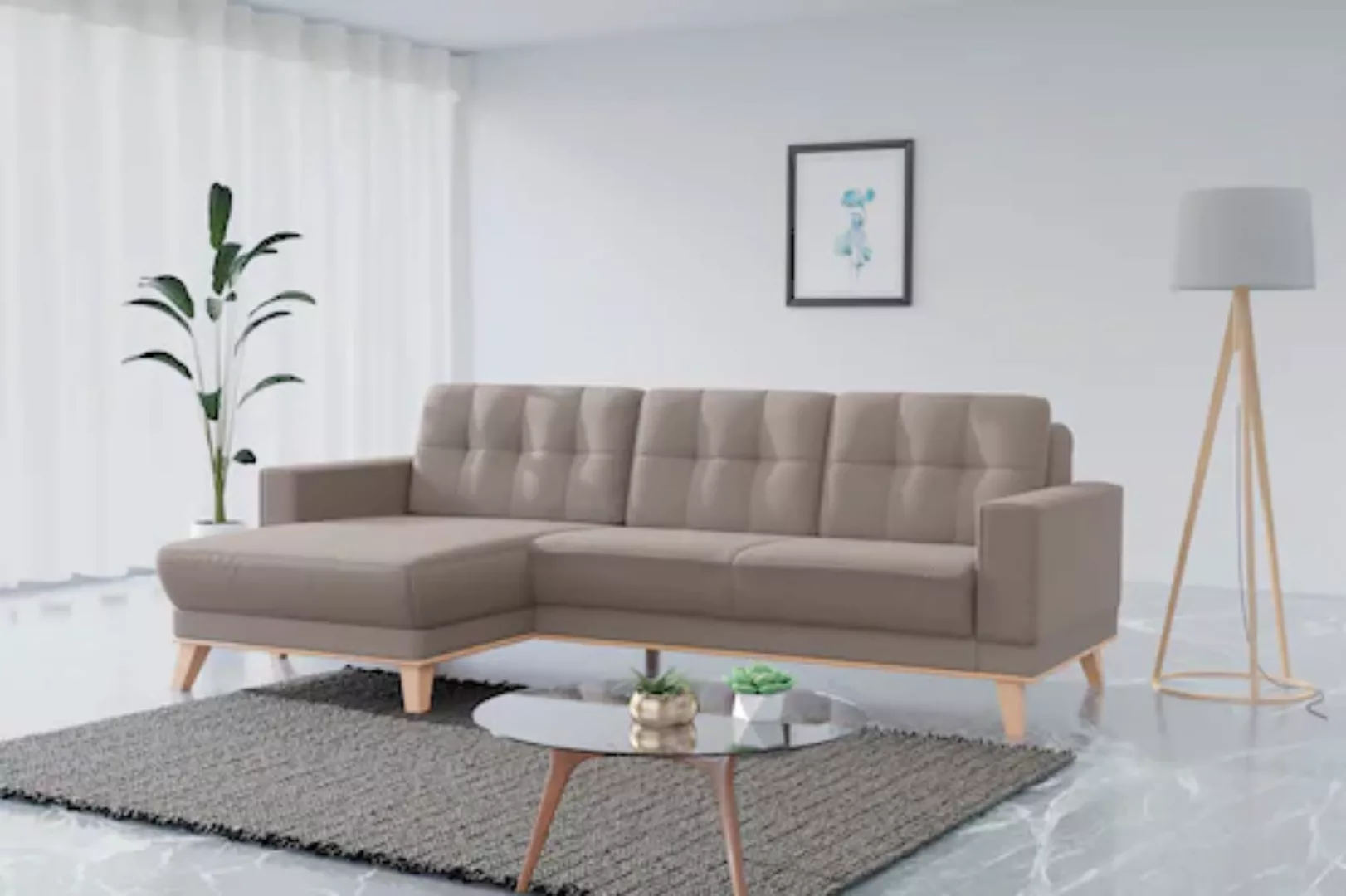 sit&more Ecksofa "Lavida L-Form", wahlweise mit Kippfunktion und Bettkasten günstig online kaufen