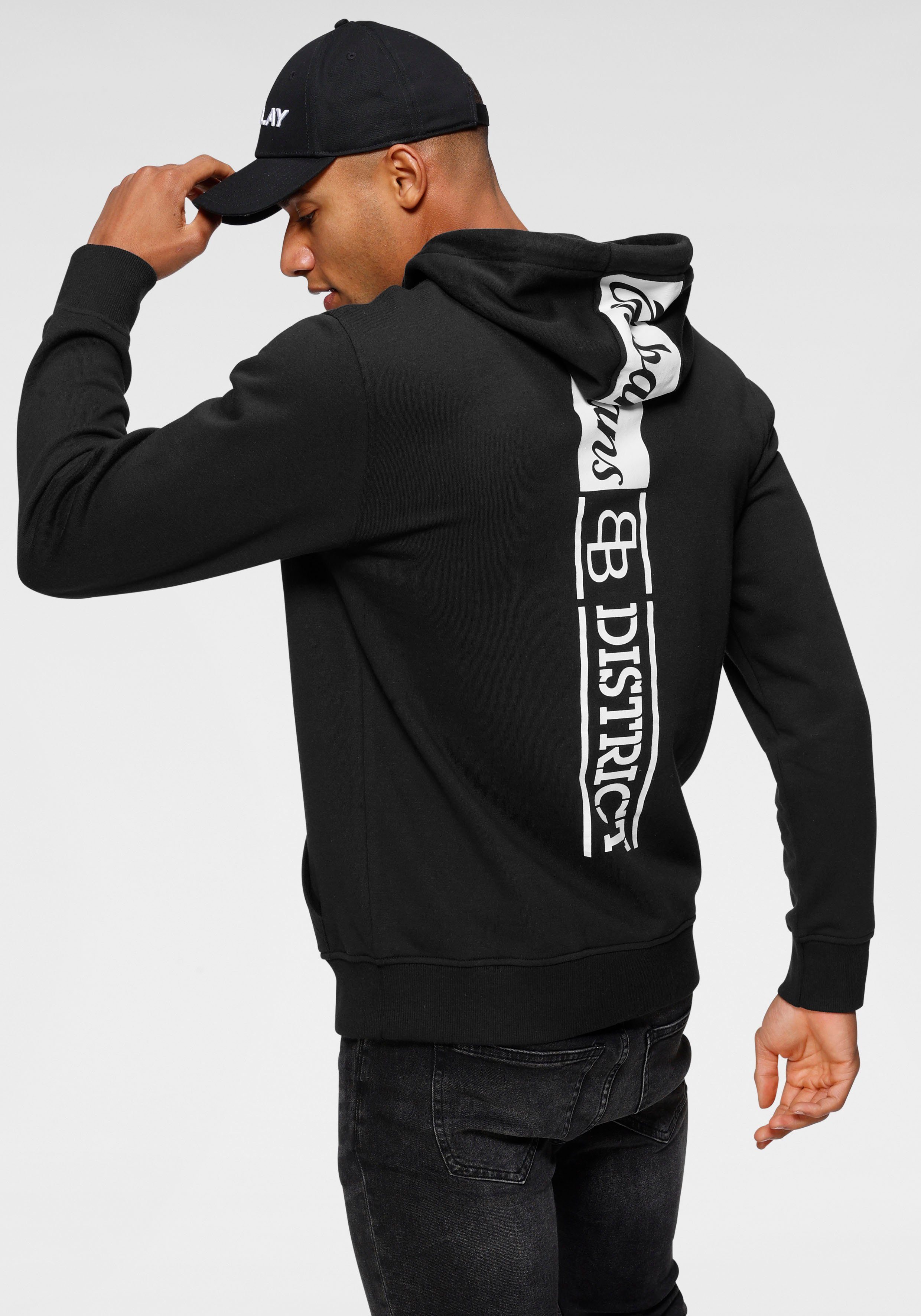 Bruno Banani Kapuzensweatshirt langärmlig, schmal geschnitten, günstig online kaufen