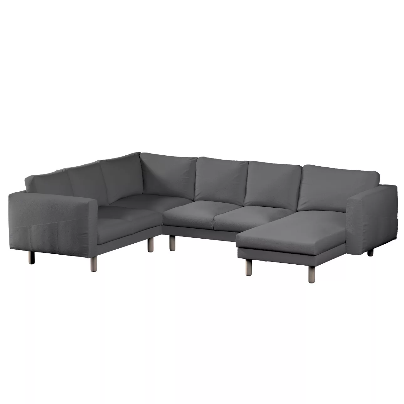 Bezug für Norsborg 5-Sitzer Ecksofa mit Recamiere, grau, Norsborg Bezug für günstig online kaufen