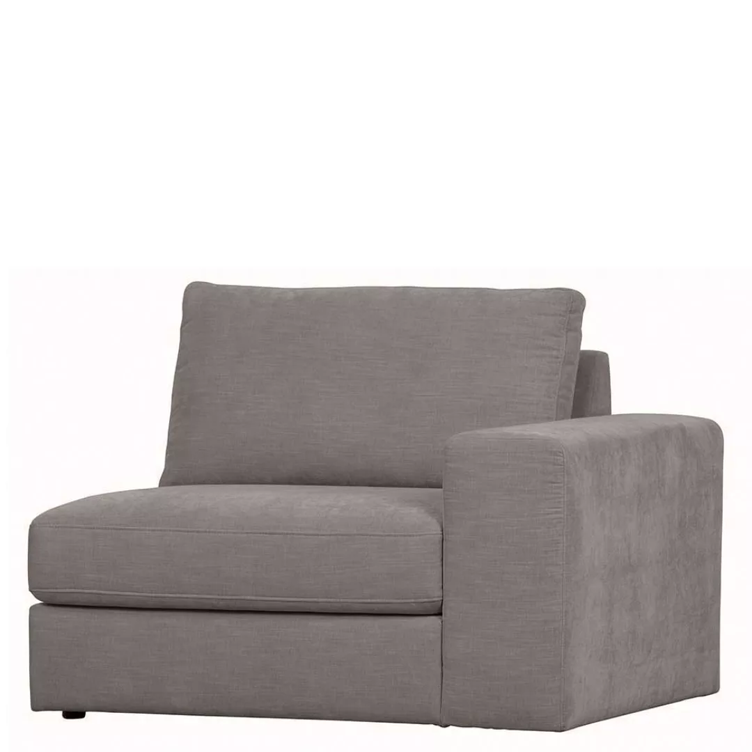 Graue Sofa Kombination aus Webstoff vier Sitzplätzen günstig online kaufen