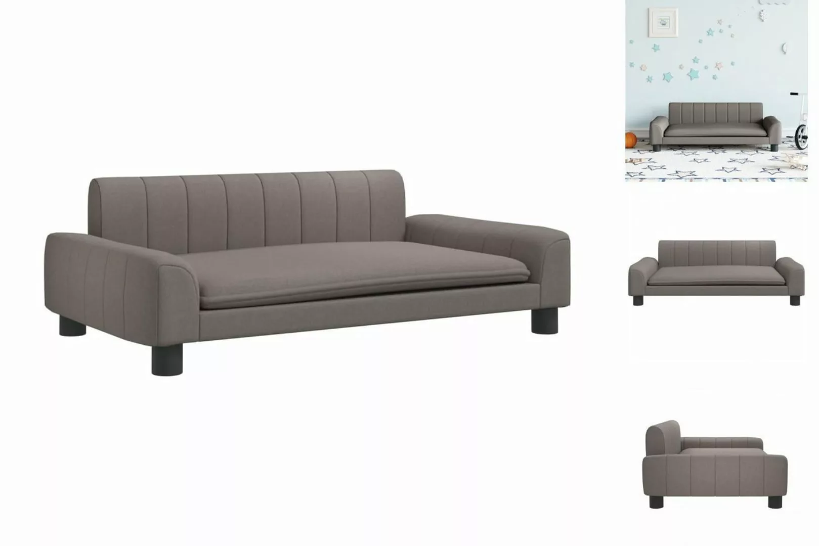 vidaXL Kindersofa Kindersofa Taupe 90x53x30 cm Stoff Kindercouch Kindermöbe günstig online kaufen