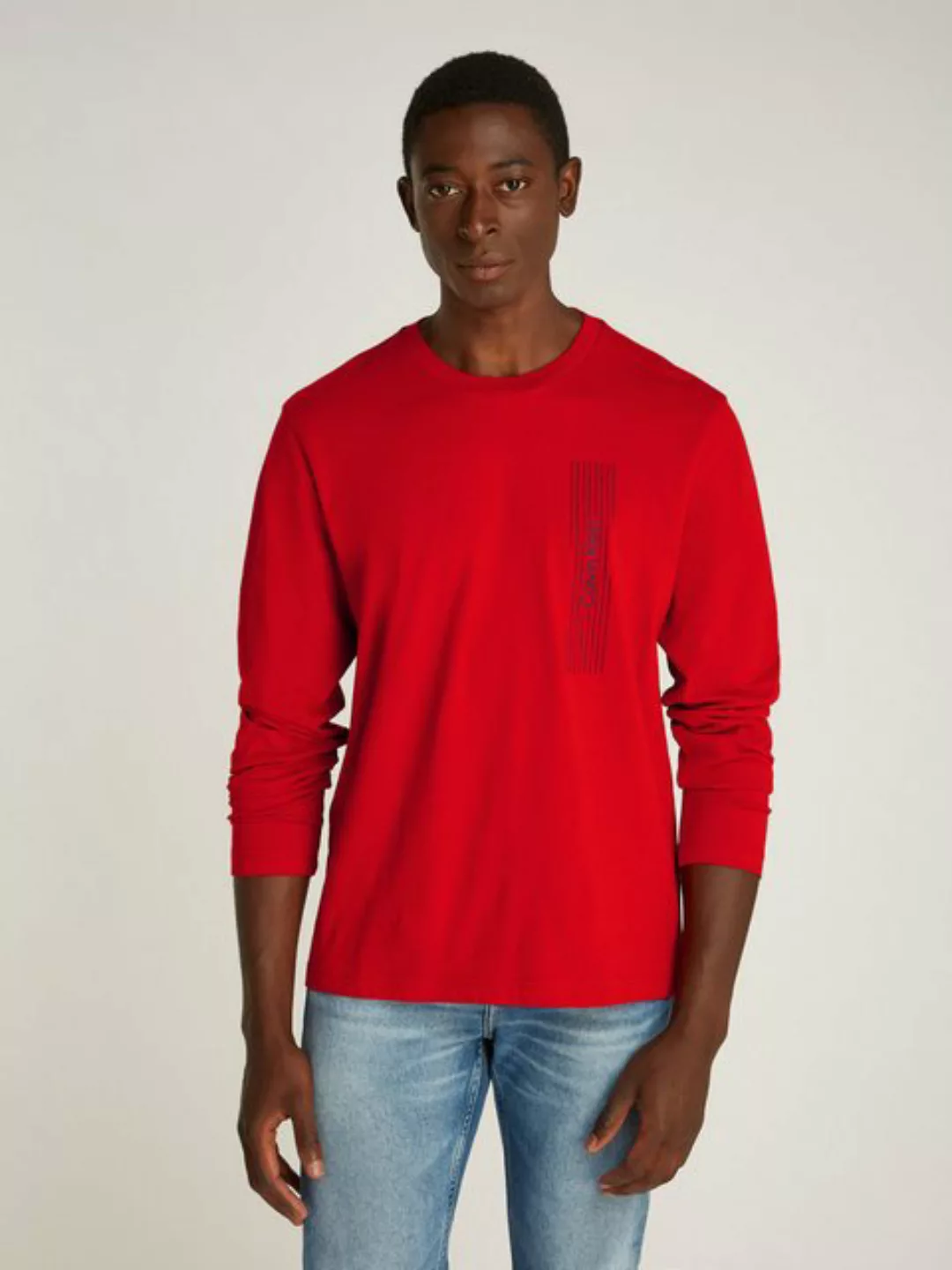 Calvin Klein Langarmshirt HORIZONTAL LOGO LS T-SHIRT mit Logoprägung günstig online kaufen