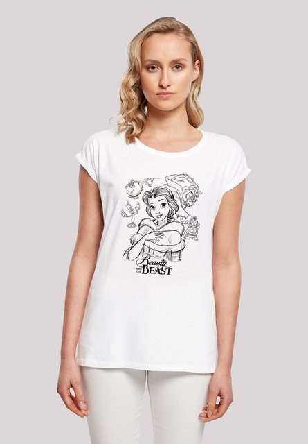 F4NT4STIC T-Shirt "Disney Die Schöne und das Biest Collage Zeichnung", Dame günstig online kaufen