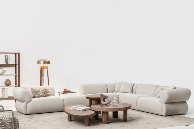 Xlmoebel Ecksofa Neues Polstersofa in Beige für gemütliche L-Form Wohnlands günstig online kaufen