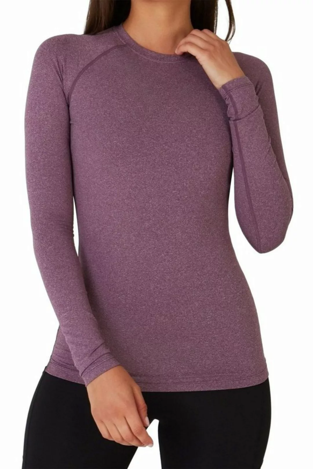 TCA Langarmshirt TCA Damen Thermo-Laufshirt - Lila, XXL (1-tlg) günstig online kaufen