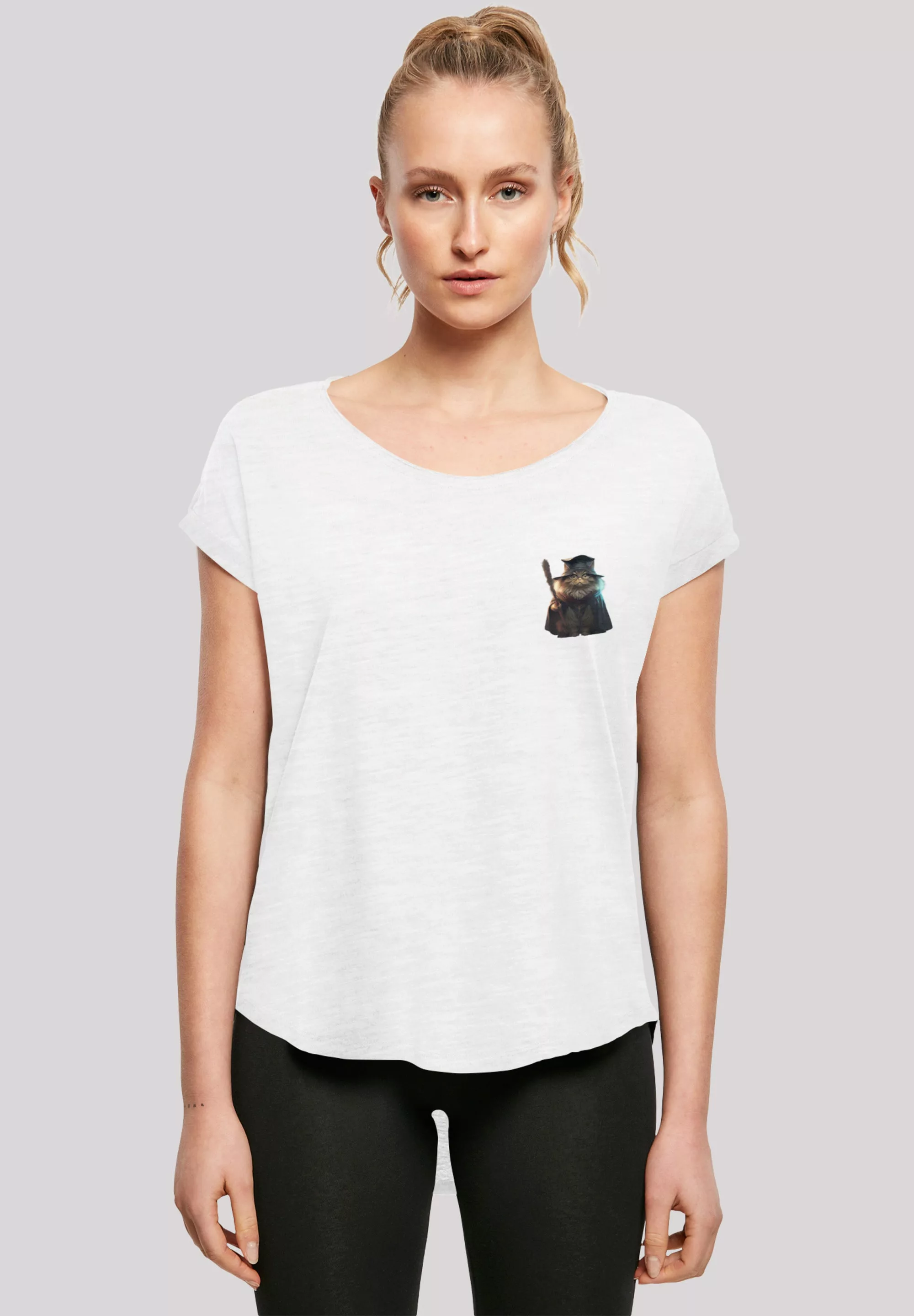 F4NT4STIC T-Shirt "Wizard Cat LONG TEE", Print günstig online kaufen