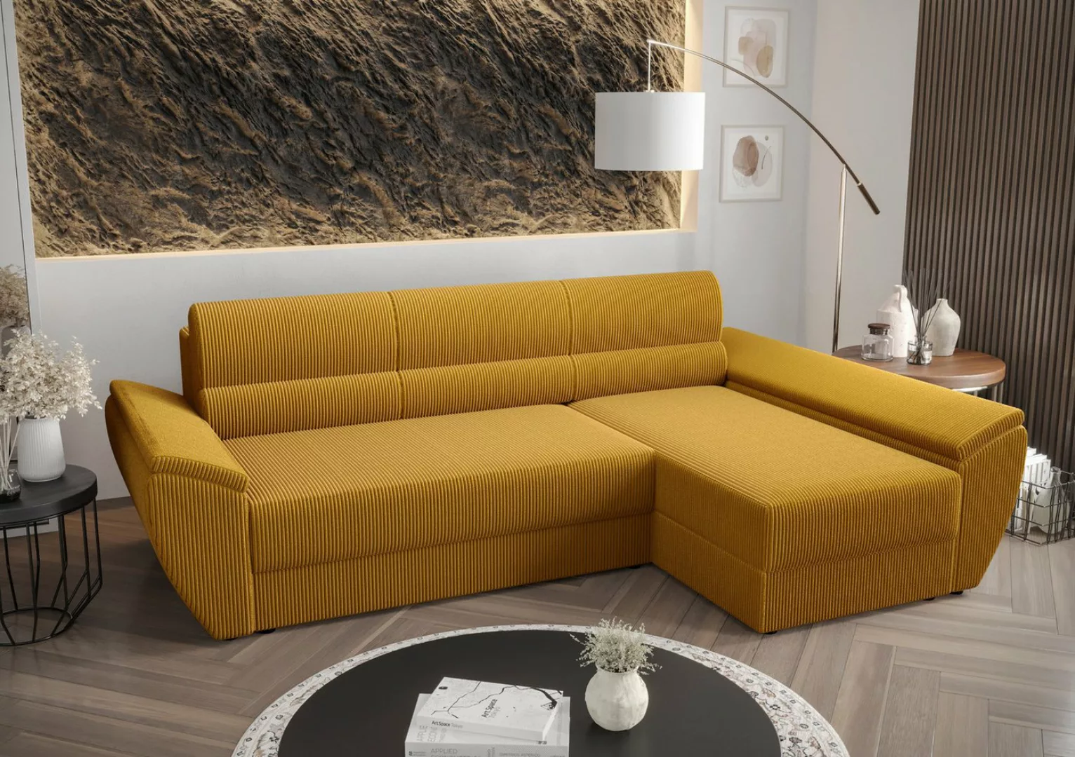 ALTDECOR Ecksofa REB-L3, Couch mit Schlaffunktion, Stauraum Wohnlandschaft günstig online kaufen