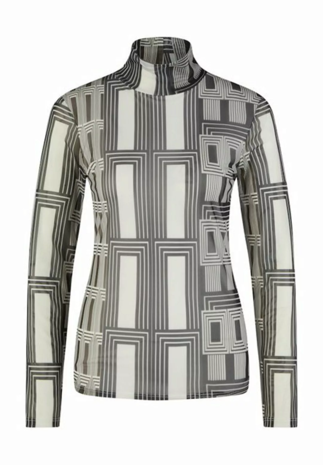 MARC AUREL Blusenshirt Meshshirt mit Art Deco Print black varied günstig online kaufen