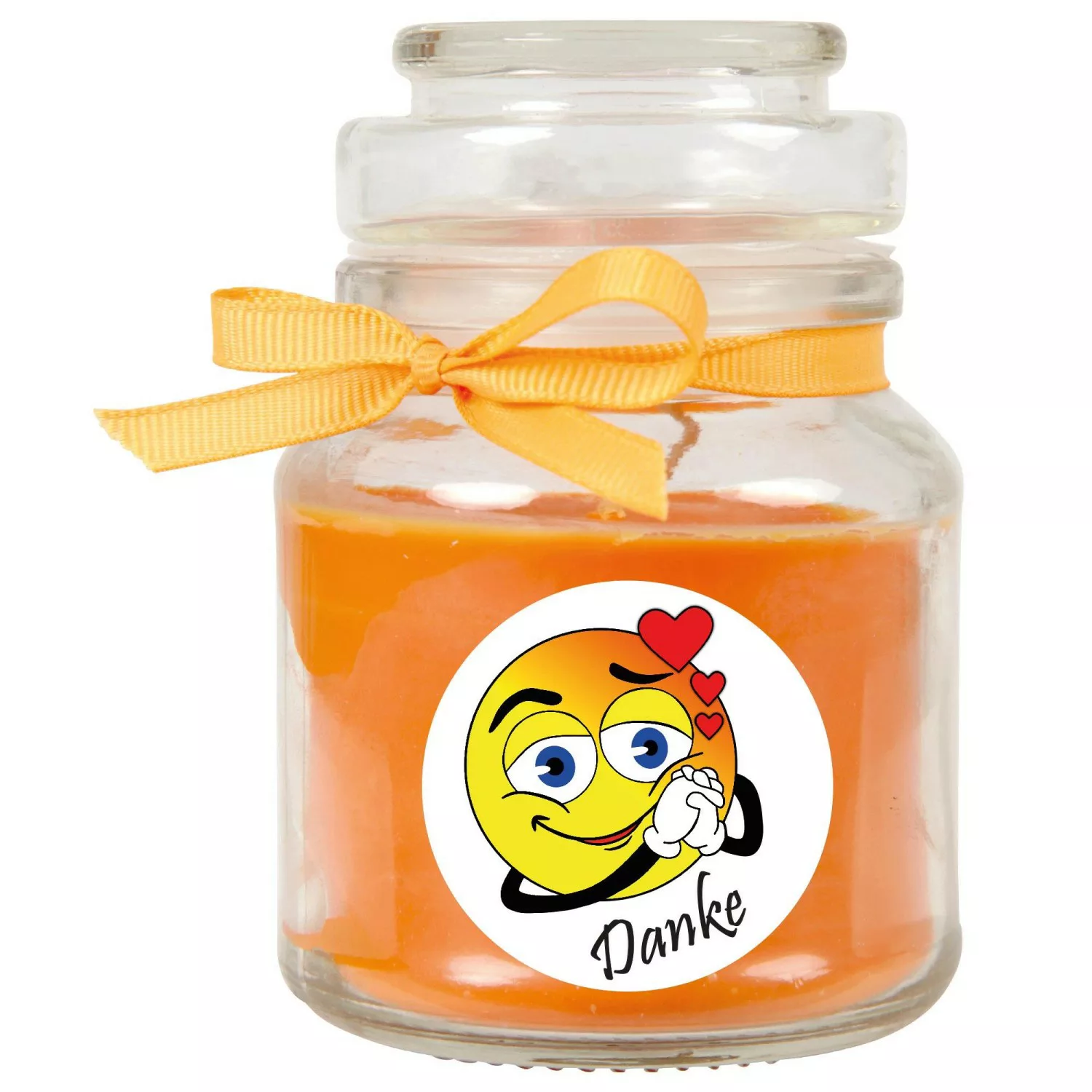 HS Candle Duftkerze & Glas Danke Orange Honigmelone günstig online kaufen