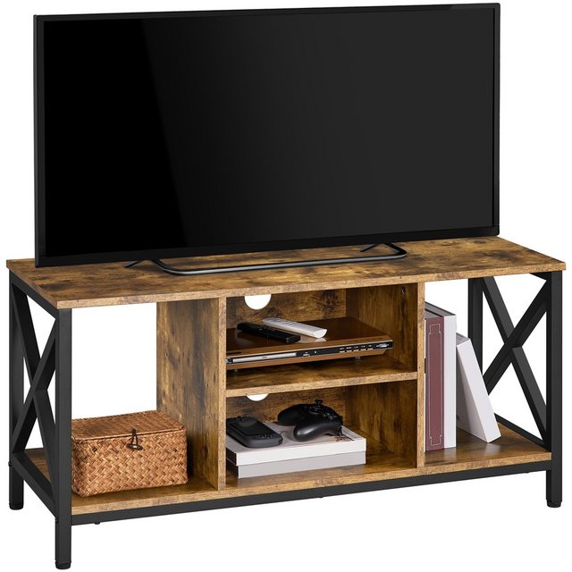 Yaheetech TV-Schrank 106×40×50,5cm, 2 offene Ablagefächer, Rostbraun günstig online kaufen