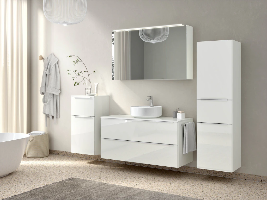 nobilia® Badmöbel-Set »Alvene«, (2 St., vormontiert, mit Soft-Close), inkl. günstig online kaufen