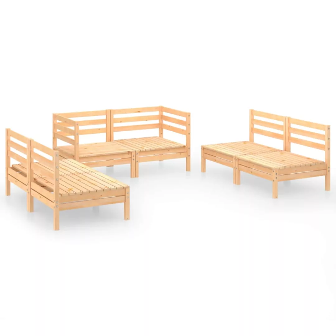 6-tlg. Garten-lounge-set Massivholz Kiefer günstig online kaufen