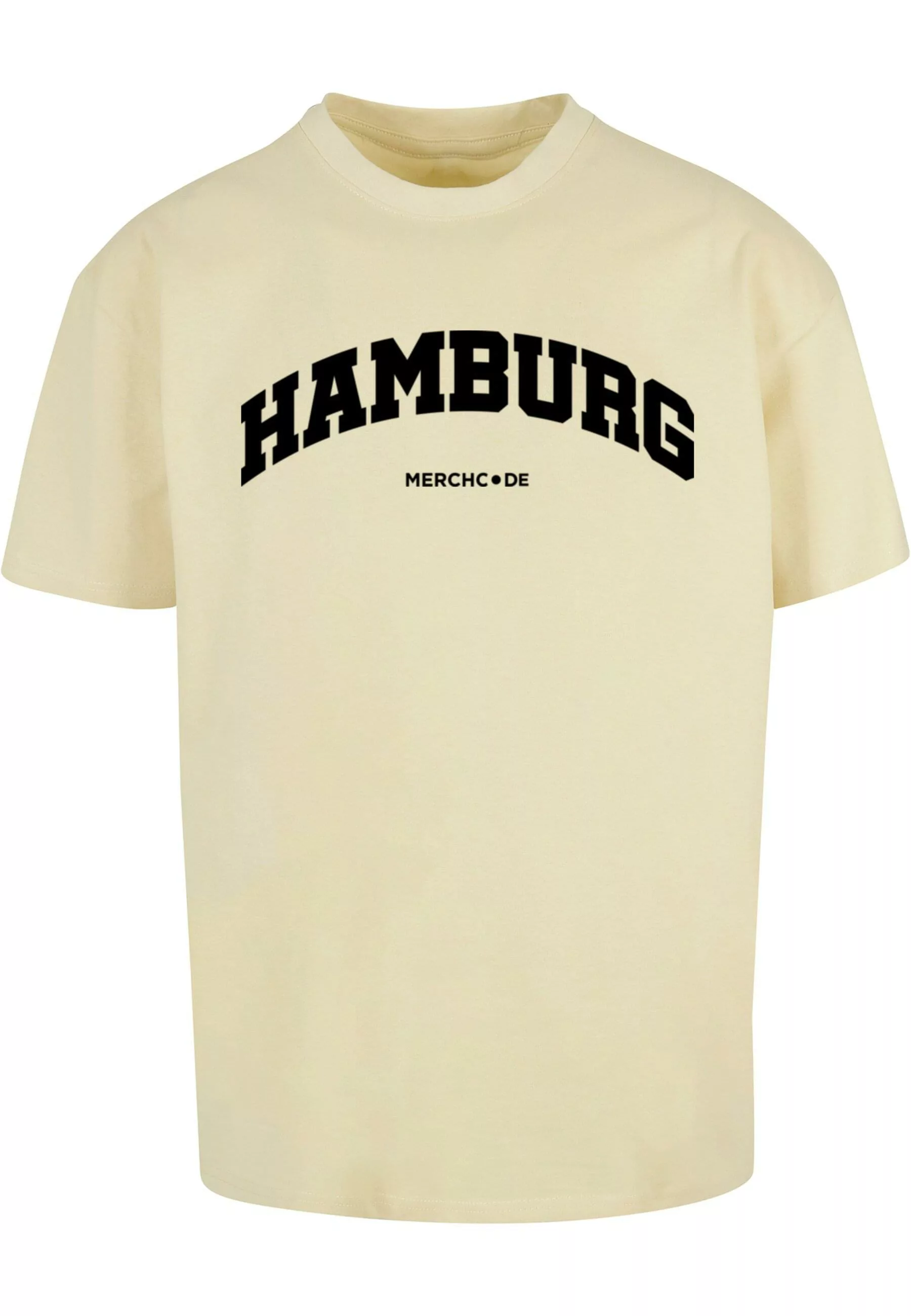 Merchcode T-Shirt "Merchcode Herren Hamburg Wording - Heavy Oversize Tee" günstig online kaufen