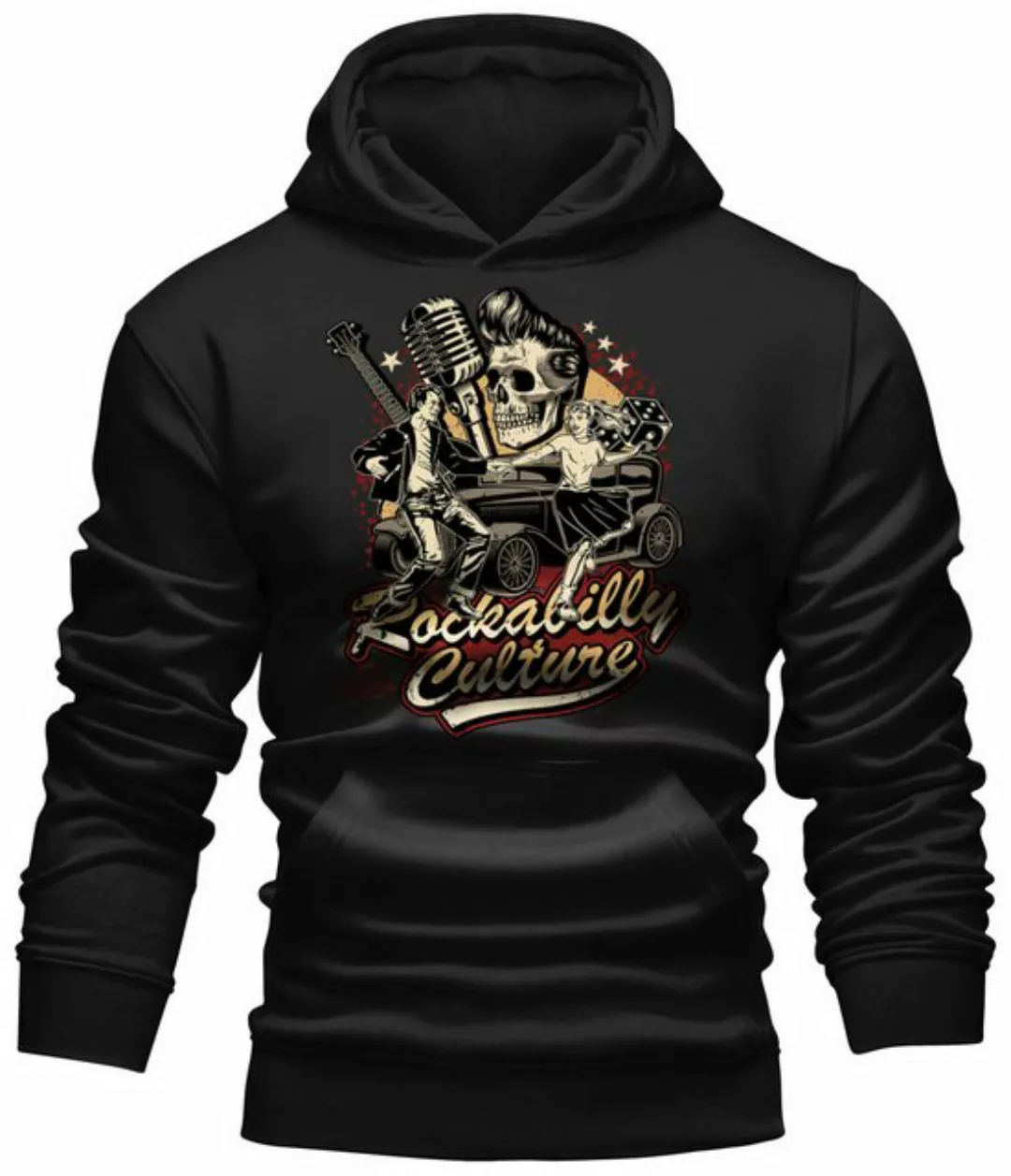 GASOLINE BANDIT® Kapuzensweatshirt für Oldschool Rock'n Roll Fans: Rockabil günstig online kaufen