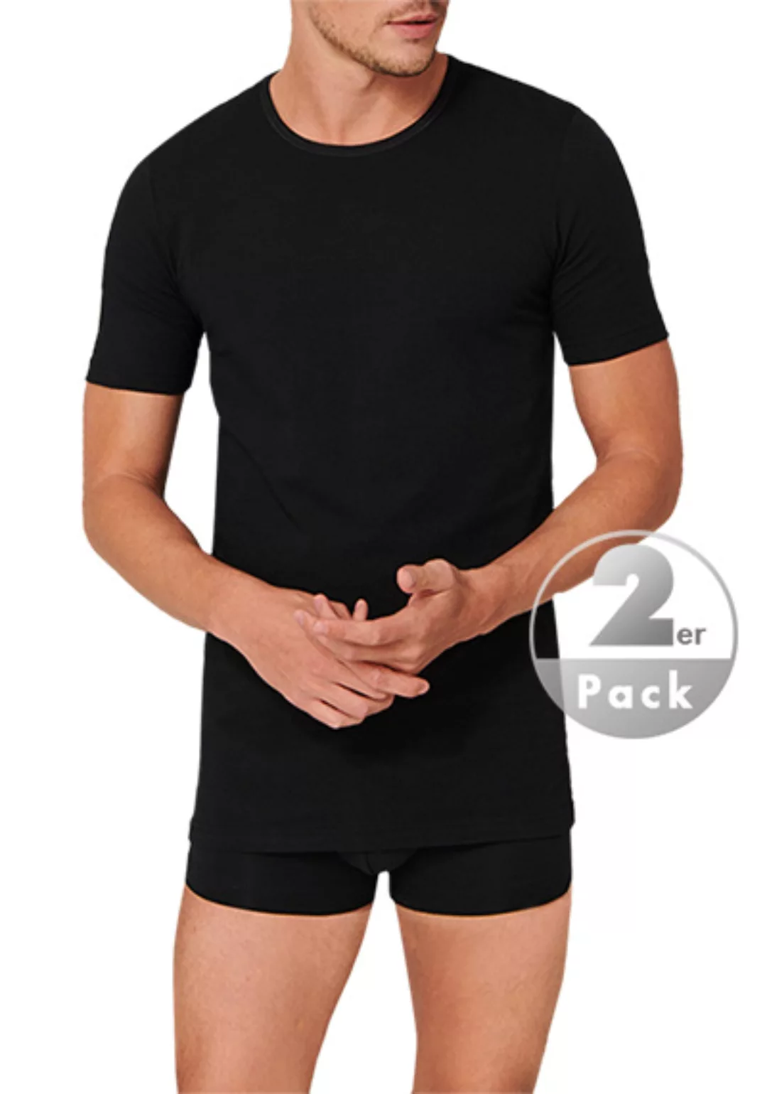 Schiesser T-Shirt Herren T-Shirt 2er Pack - Serie "95/5", Rundhals günstig online kaufen