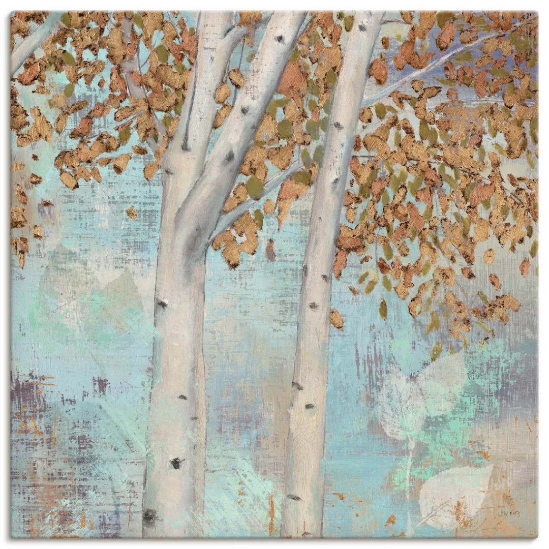 Artland Wandbild "Goldener Wald II", Bäume, (1 St.), als Leinwandbild, Post günstig online kaufen