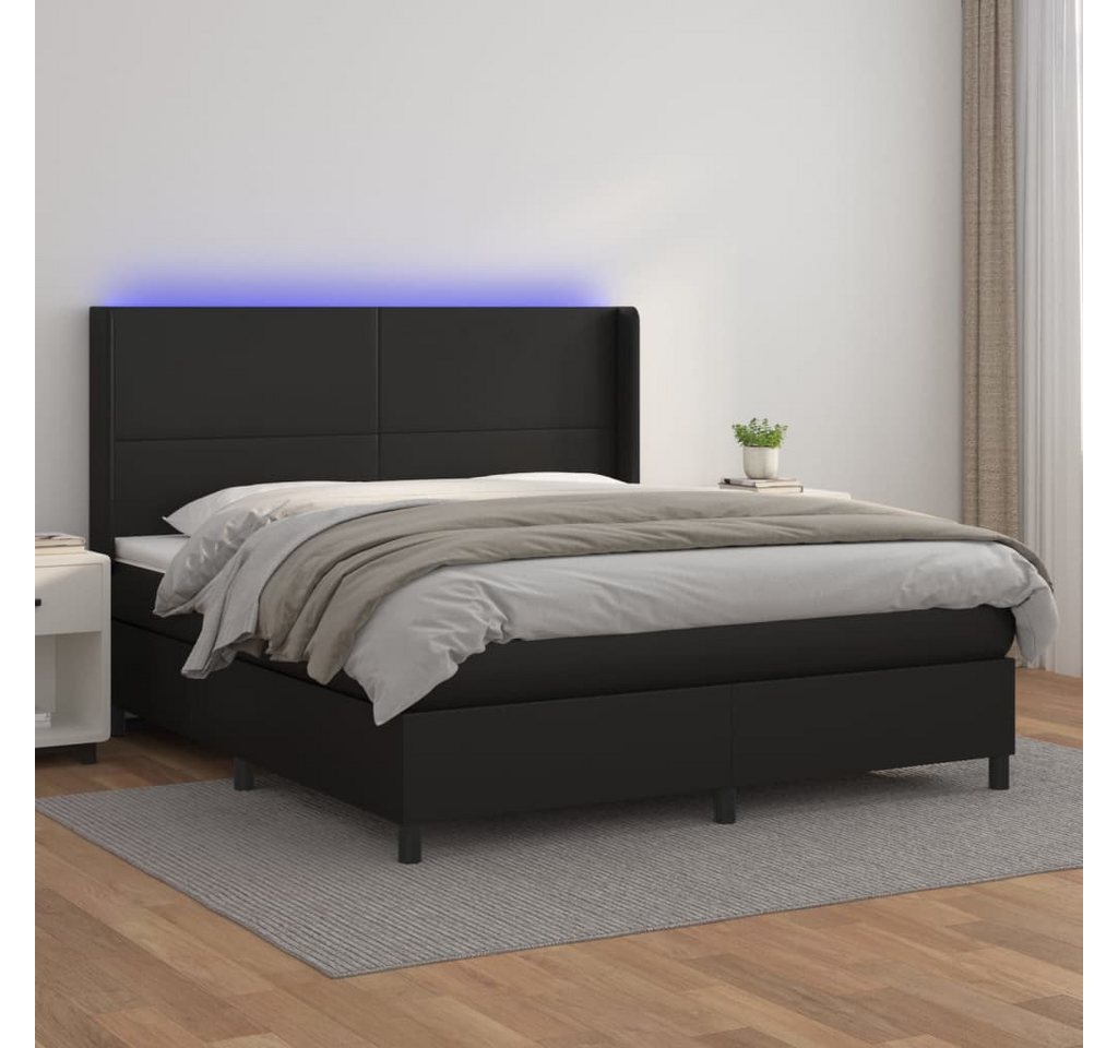 vidaXL Boxspringbett Boxspringbett mit Matratze und LED Kunstleder (180 x 2 günstig online kaufen