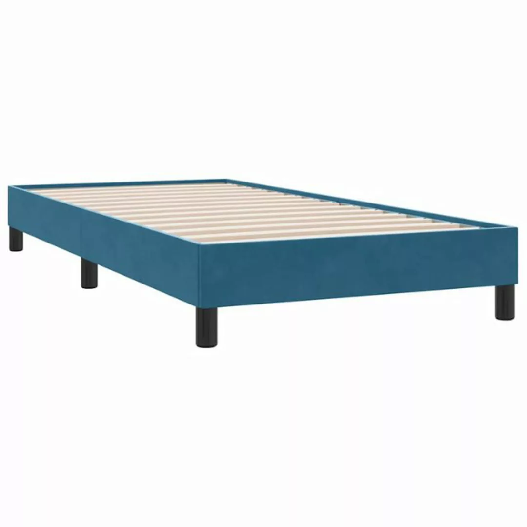 vidaXL Bett Boxspringbett ohne Matratze Dunkelblau 80x210 cm Samt günstig online kaufen