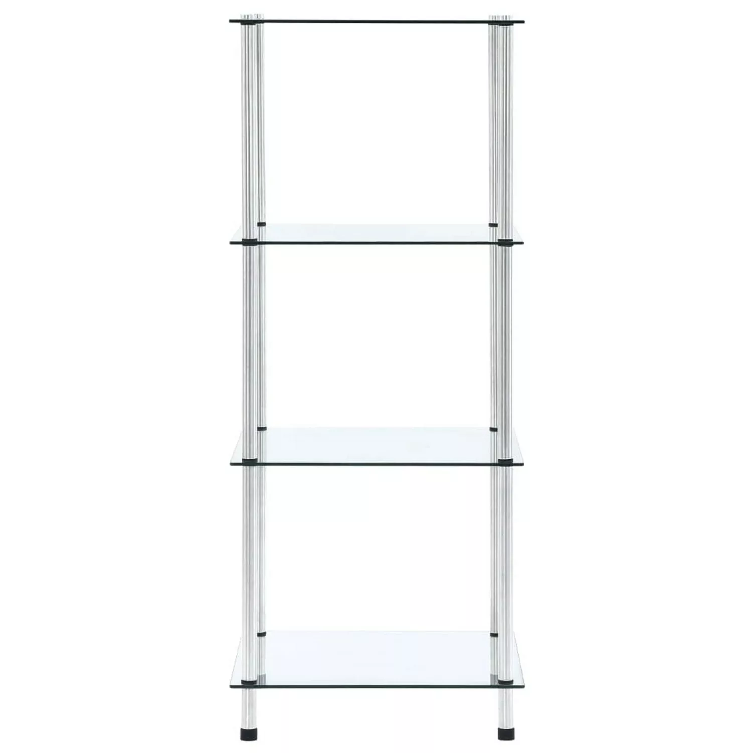 Regal Mit 4 Ablagen Transparent 40x40x100 Cm Hartglas günstig online kaufen