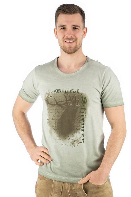 OS-Trachten Trachtenshirt Lyusop Kurzarm T-Shirt mit Motivdruck günstig online kaufen