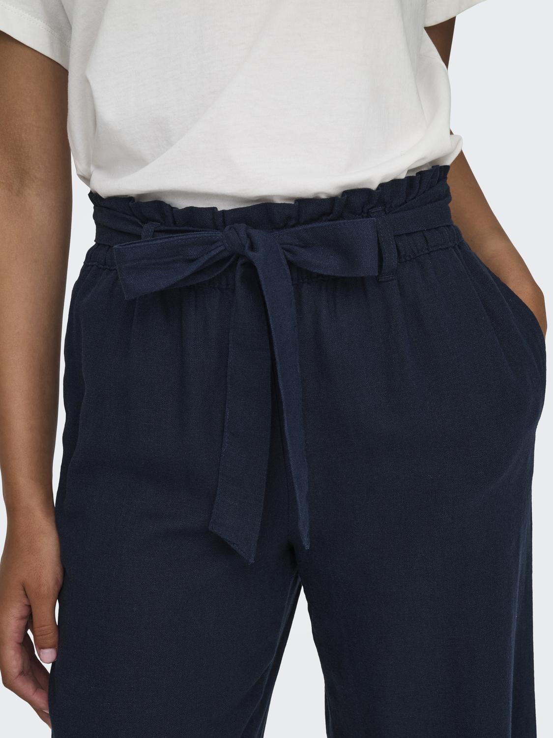 JDY Culotte JDYSAY MW LINEN BELT PANT WVN NOOS günstig online kaufen