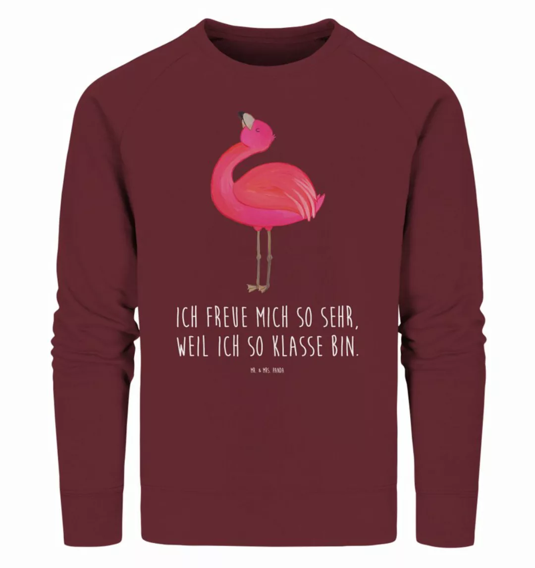 Mr. & Mrs. Panda Longpullover Größe XL Flamingo Stolz - Burgundy - Geschenk günstig online kaufen