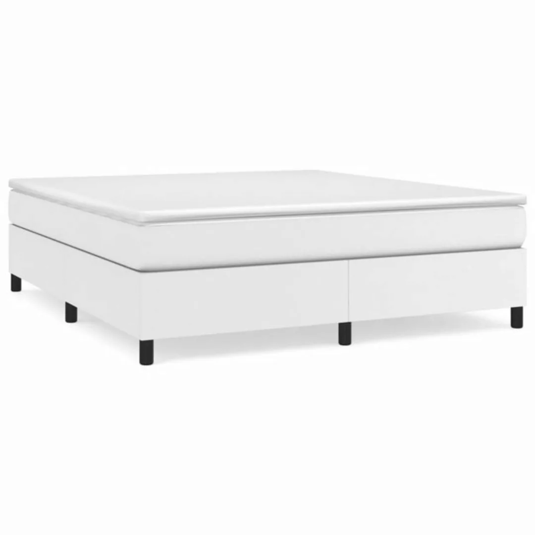 vidaXL Boxspringbett Weiß 180x200 cm Kunstleder1465987 günstig online kaufen