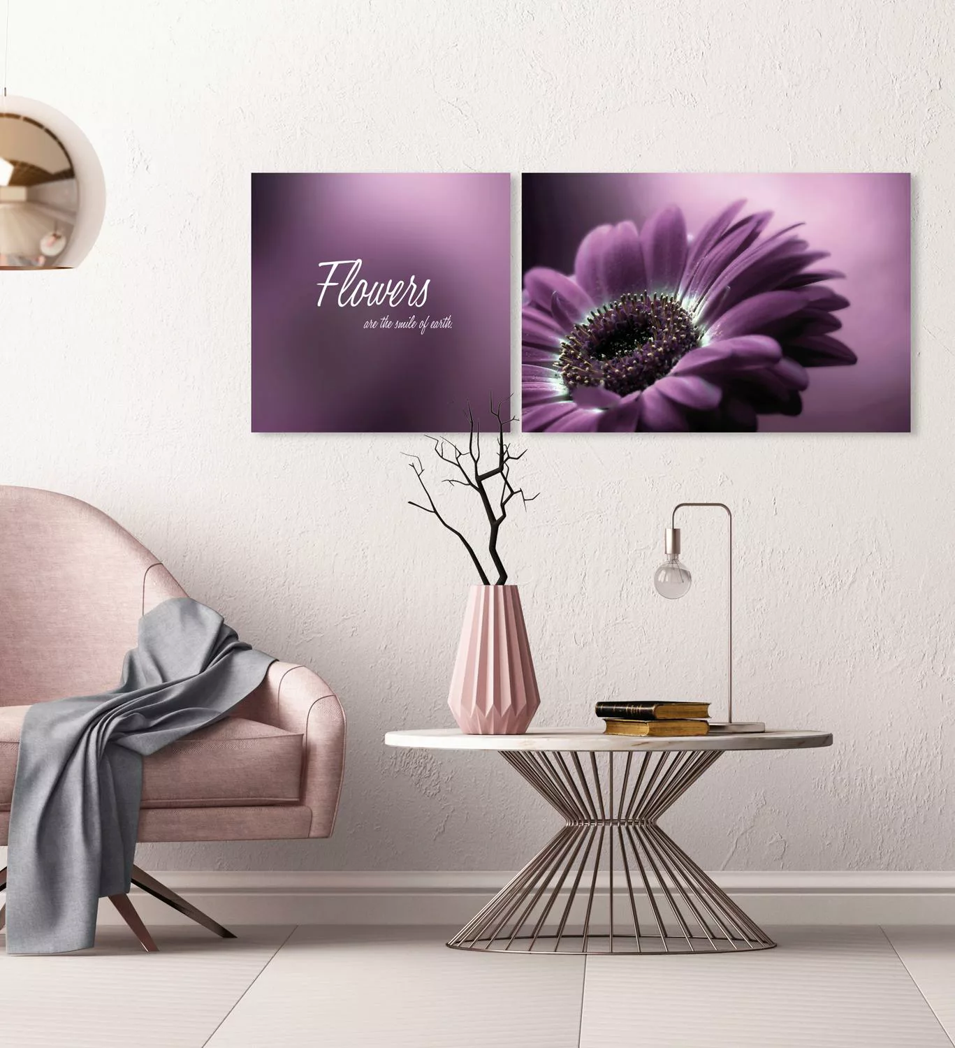 queence Leinwandbild "Flower", (Set), 2er-Set günstig online kaufen