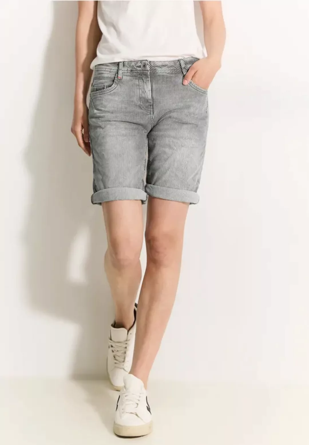 Gestreifte Jeans Shorts günstig online kaufen