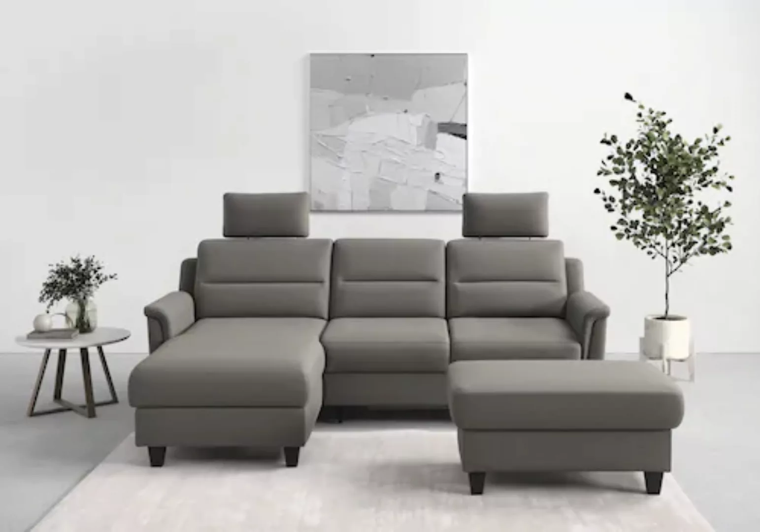 sit&more Ecksofa "Farö L-Form", inklusive Federkern, wahlweise mit Bettfunk günstig online kaufen