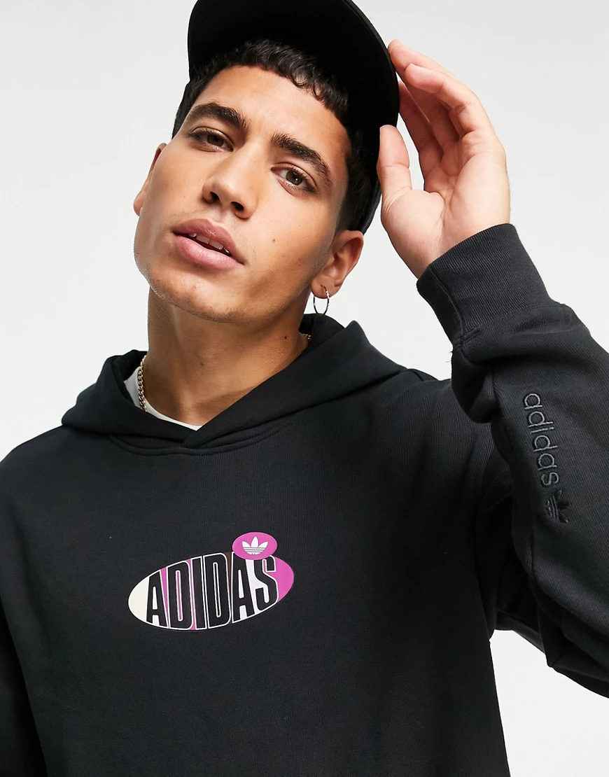 adidas Originals – Area 33 – Kapuzenpullover in Schwarz günstig online kaufen