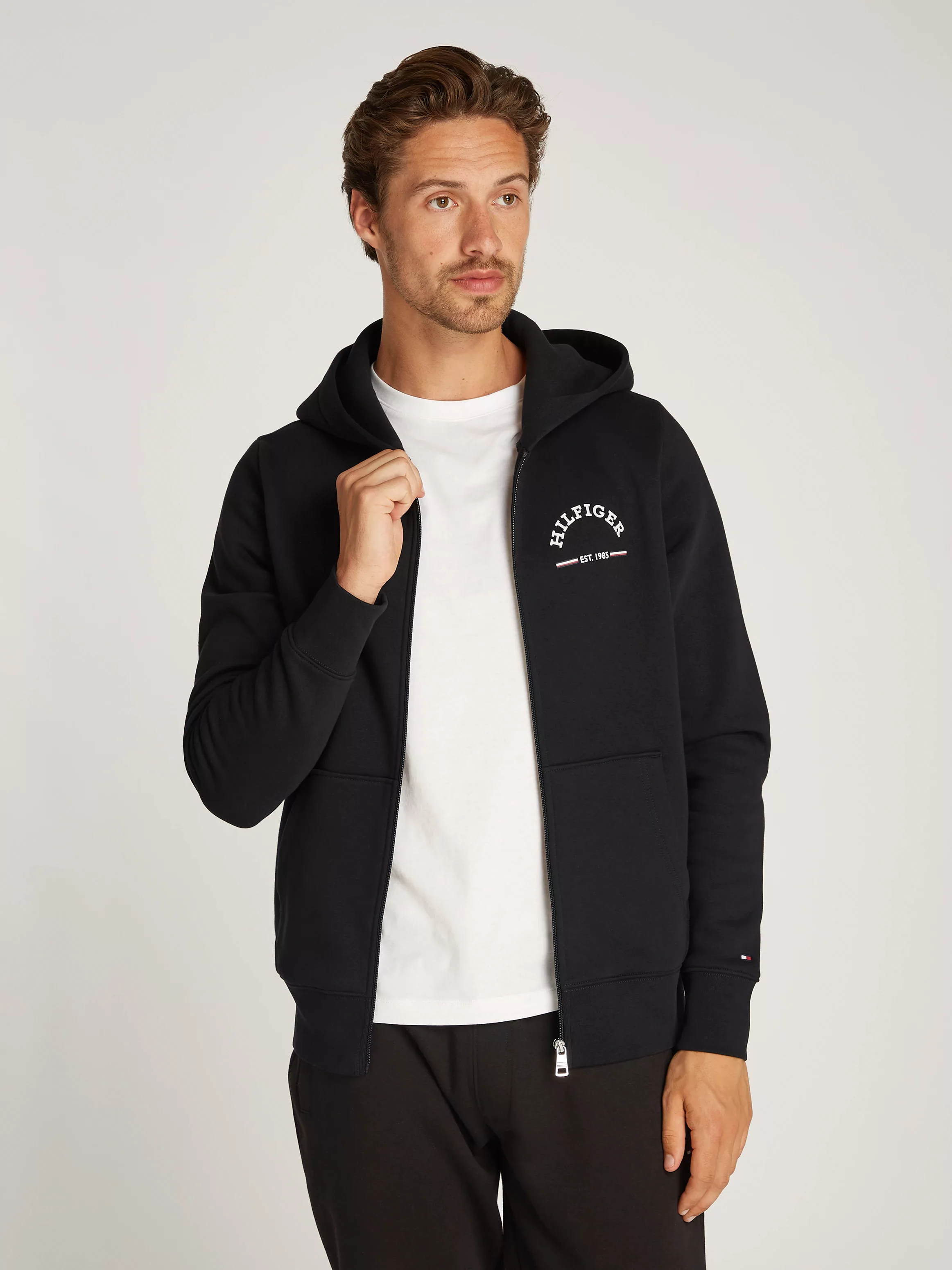 Tommy Hilfiger Kapuzensweatjacke "ROUNDALL HOODED ZIP THROUGH" günstig online kaufen