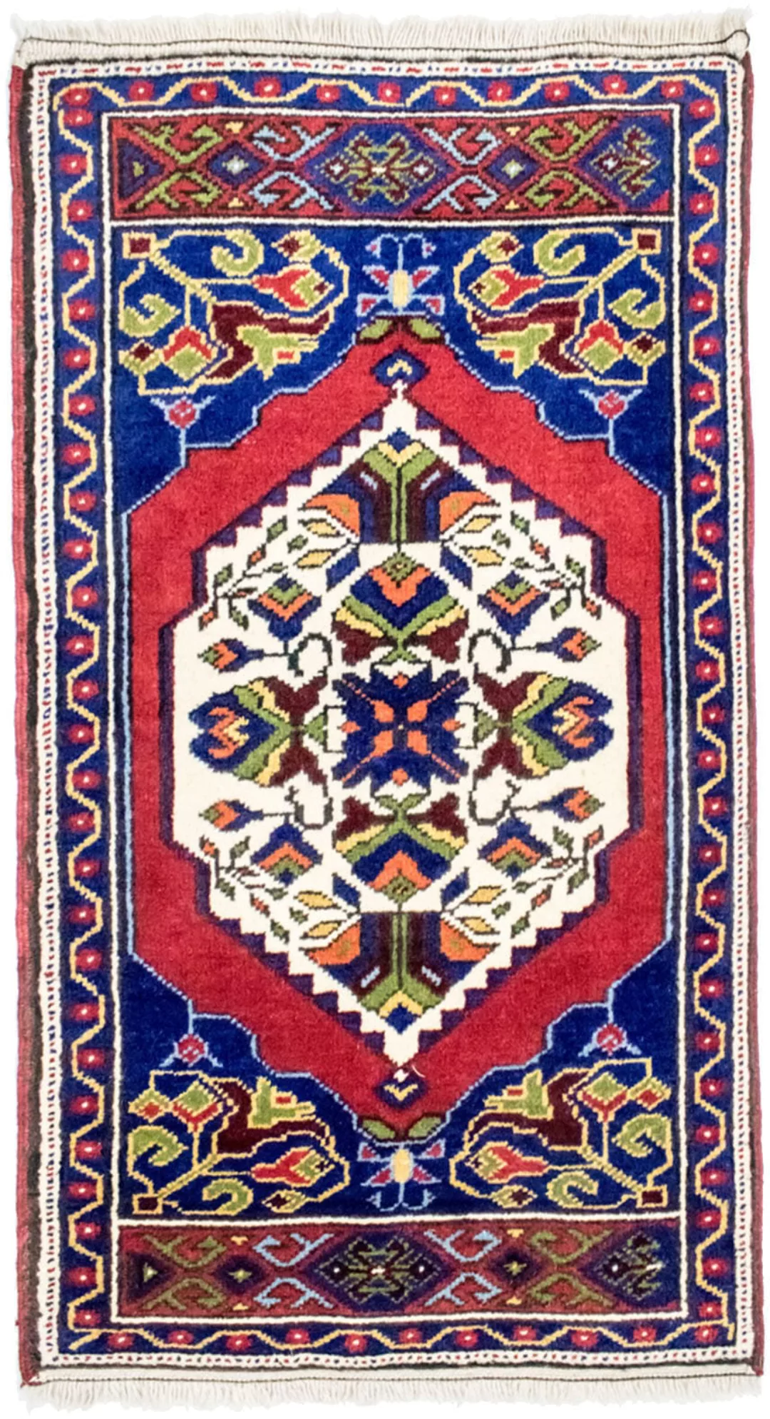 morgenland Wollteppich »Rudbar Teppich handgeknüpft blau«, rechteckig, hand günstig online kaufen