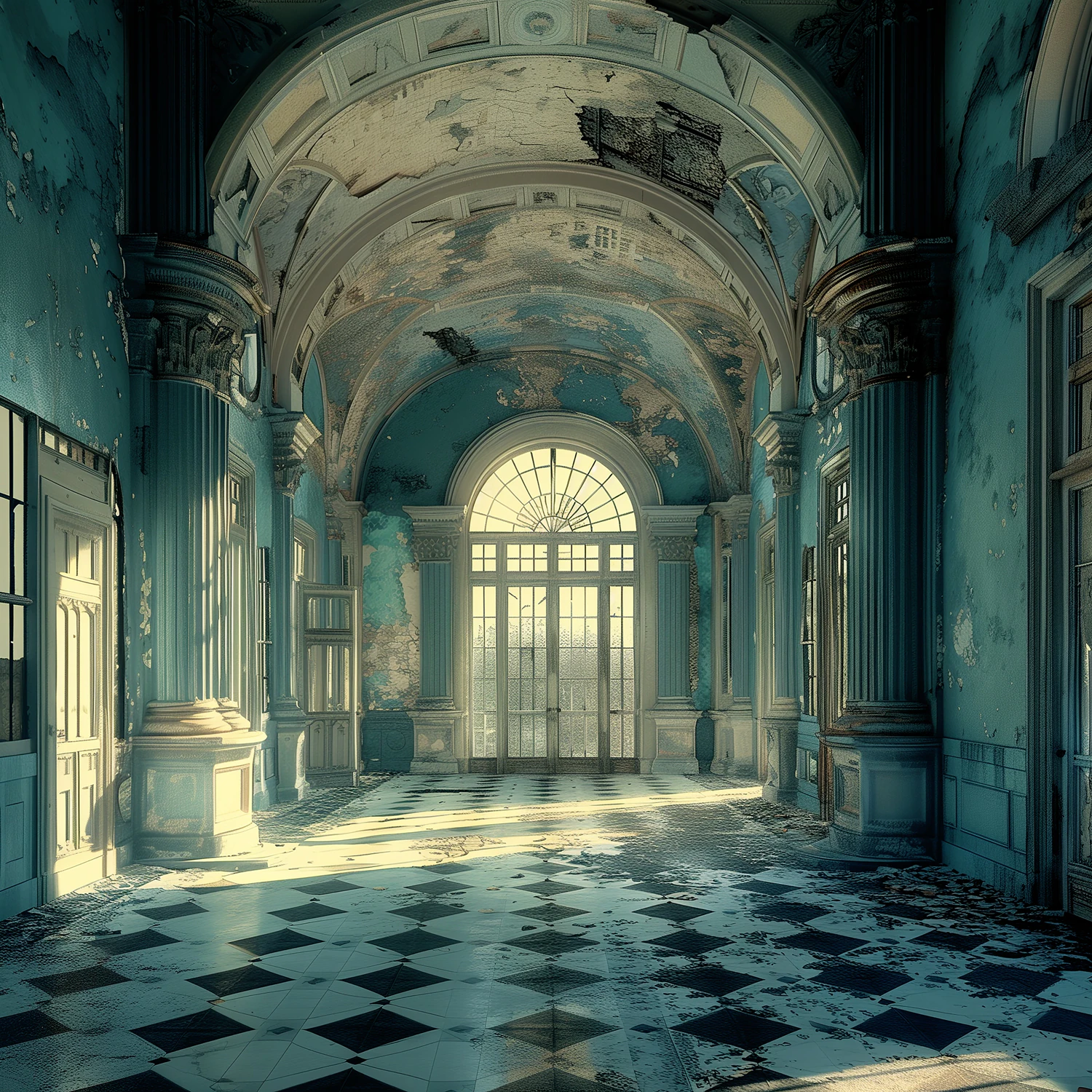 queence Acrylglasbild »Lost Places«, Architektonische Elemente-Elemente der günstig online kaufen