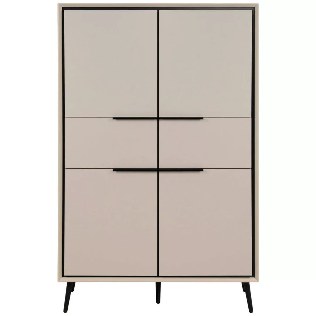 Highboard  Arluno ¦ beige ¦ Maße (cm): B: 90 H: 140 T: 38.0 Kommoden & Side günstig online kaufen