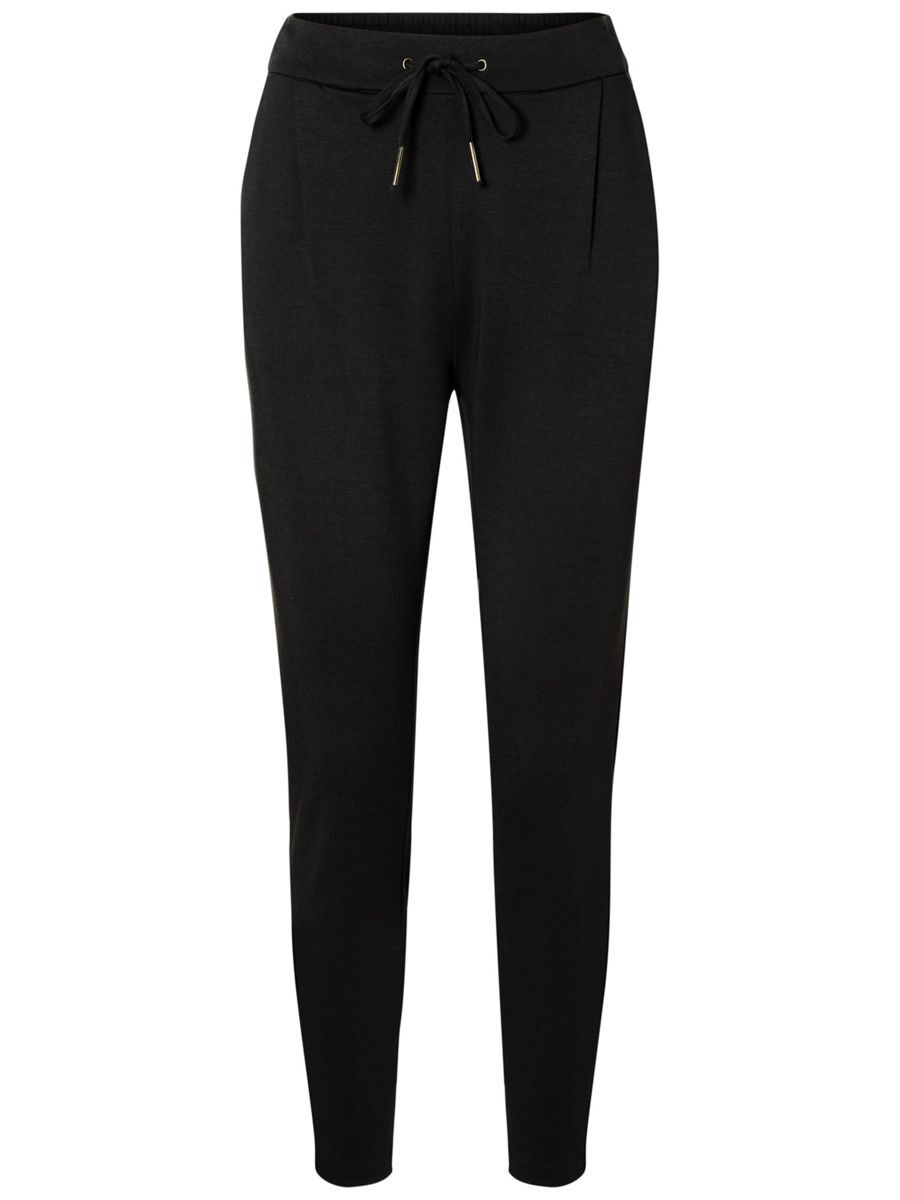 VERO MODA Petite Mid-rise Kordelzug Hose Damen Schwarz günstig online kaufen